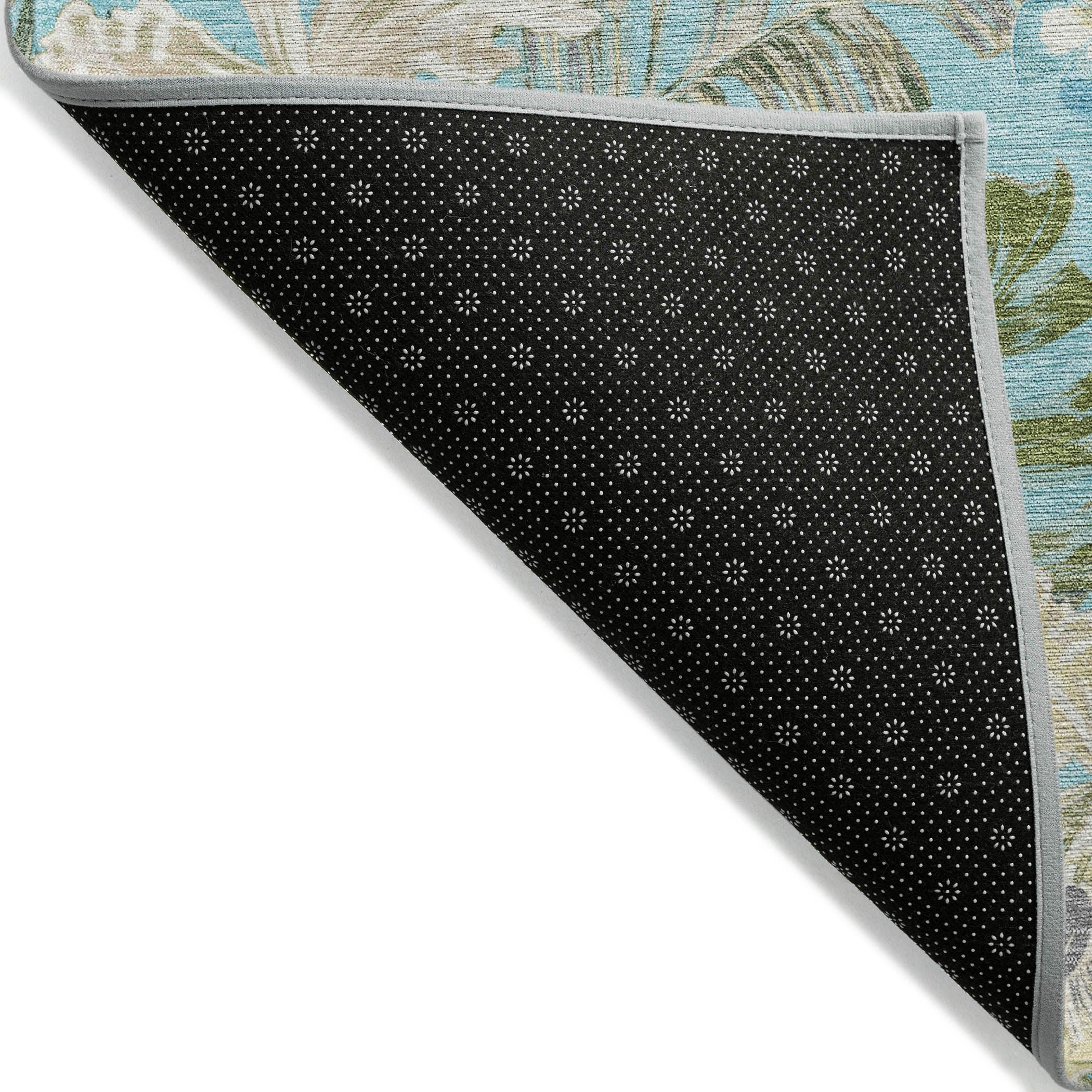 Addison Rugs Faereth Teal Washable Indoor-Outdoor Rug