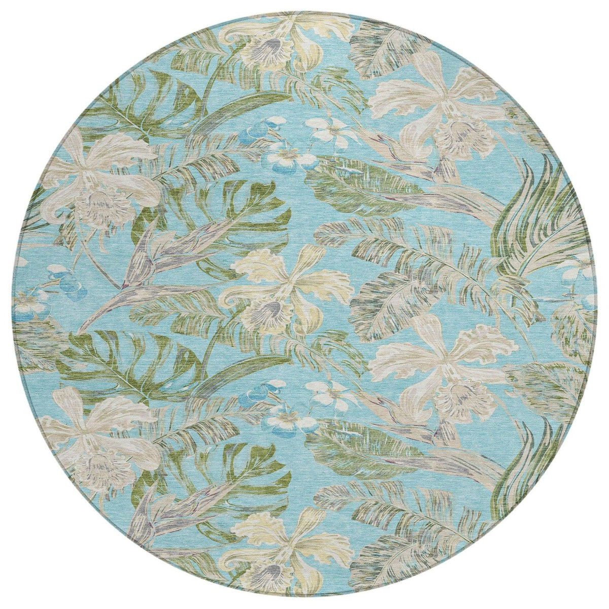 Addison Rugs Faereth Teal Washable Indoor-Outdoor Rug