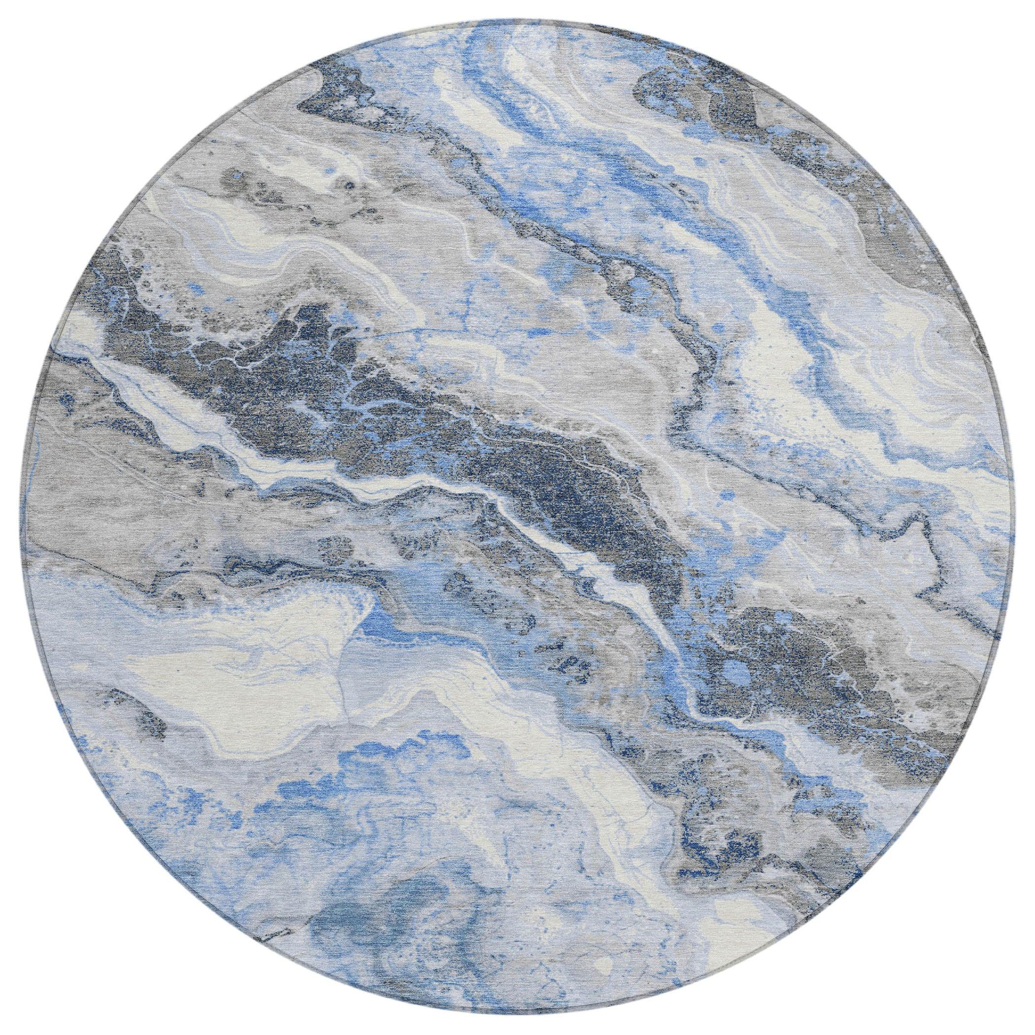 Addison Rugs Faeriel Blue Washable Indoor-Outdoor Rug