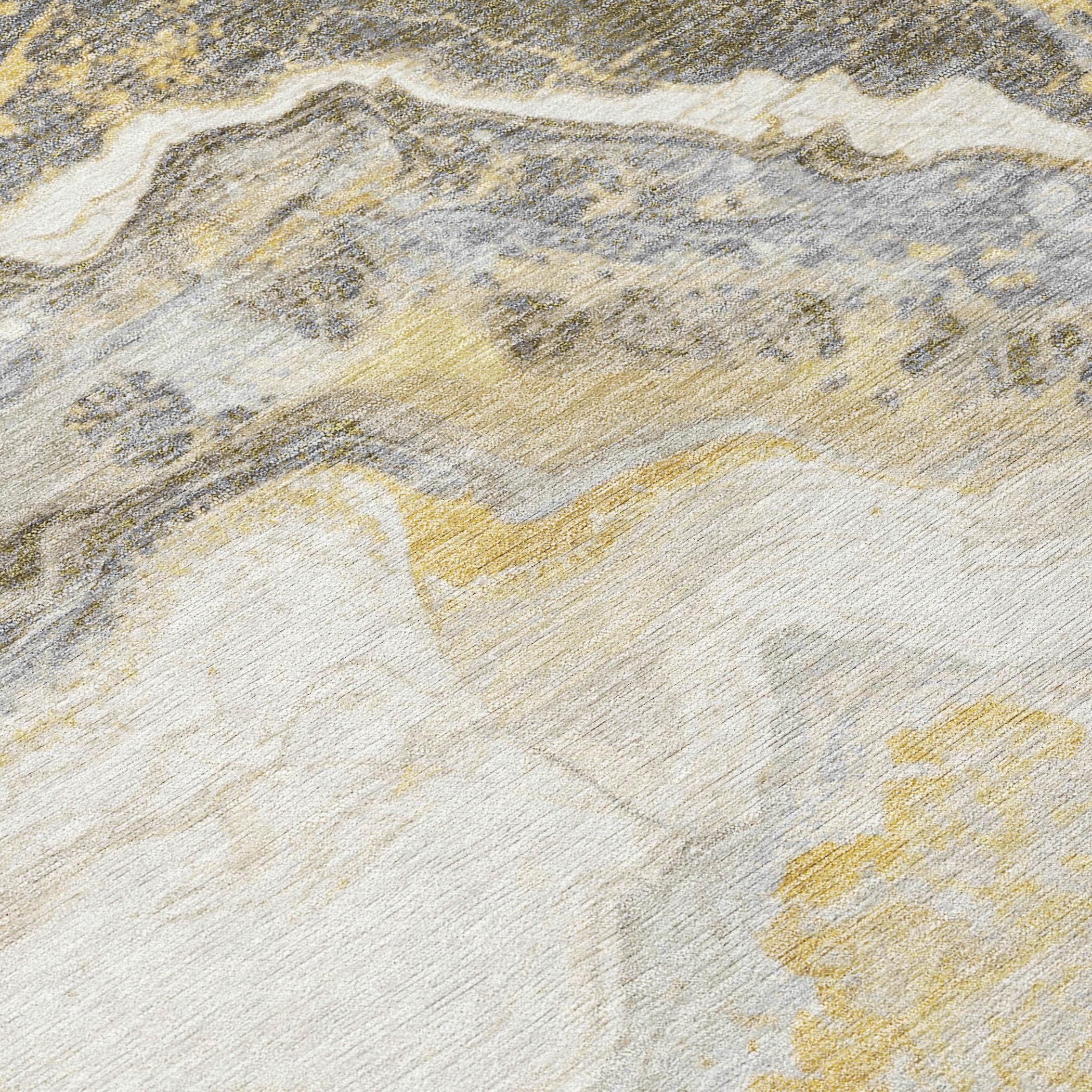 Addison Rugs Faeriel Gold Washable Indoor-Outdoor Rug
