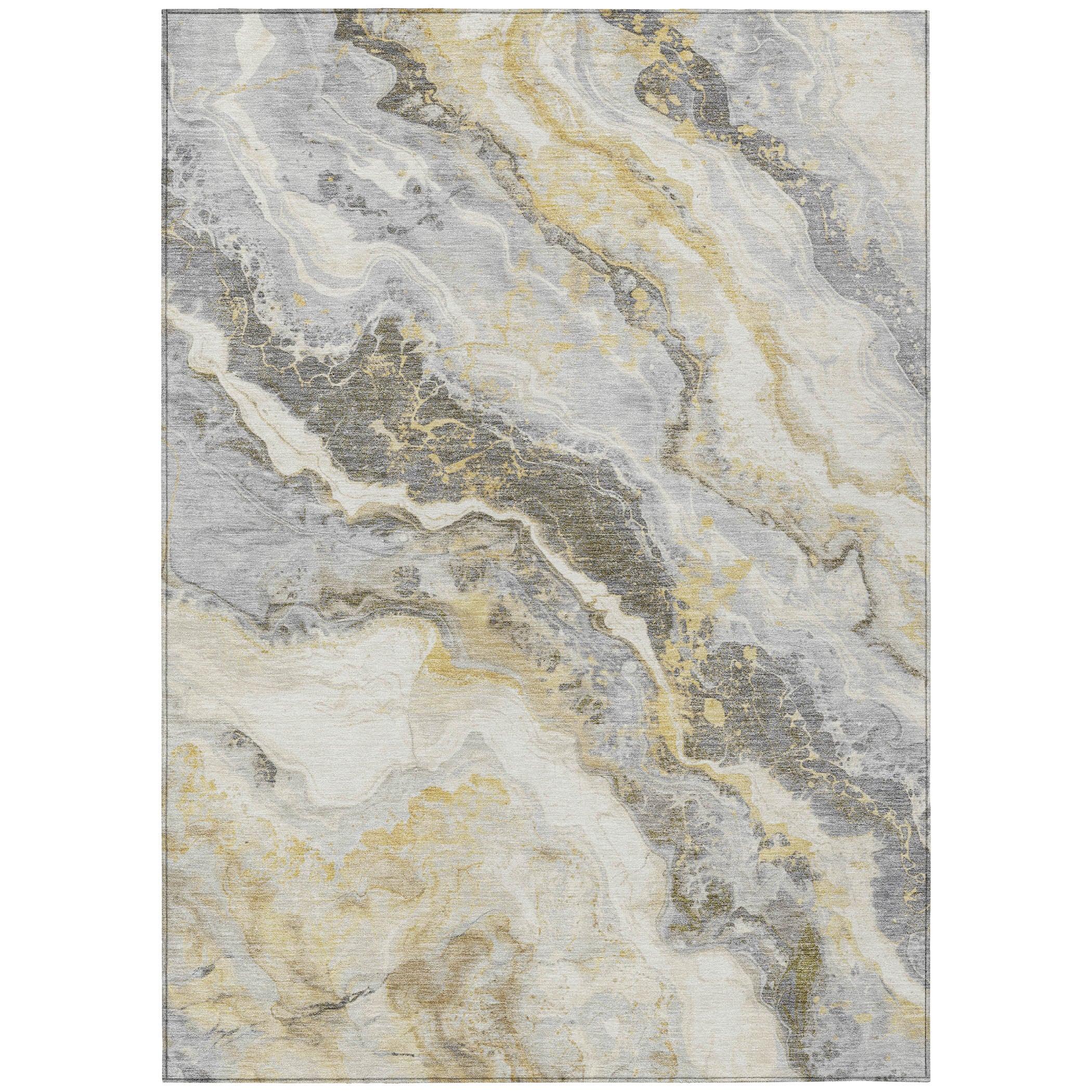Addison Rugs Faeriel Gold Washable Indoor-Outdoor Rug