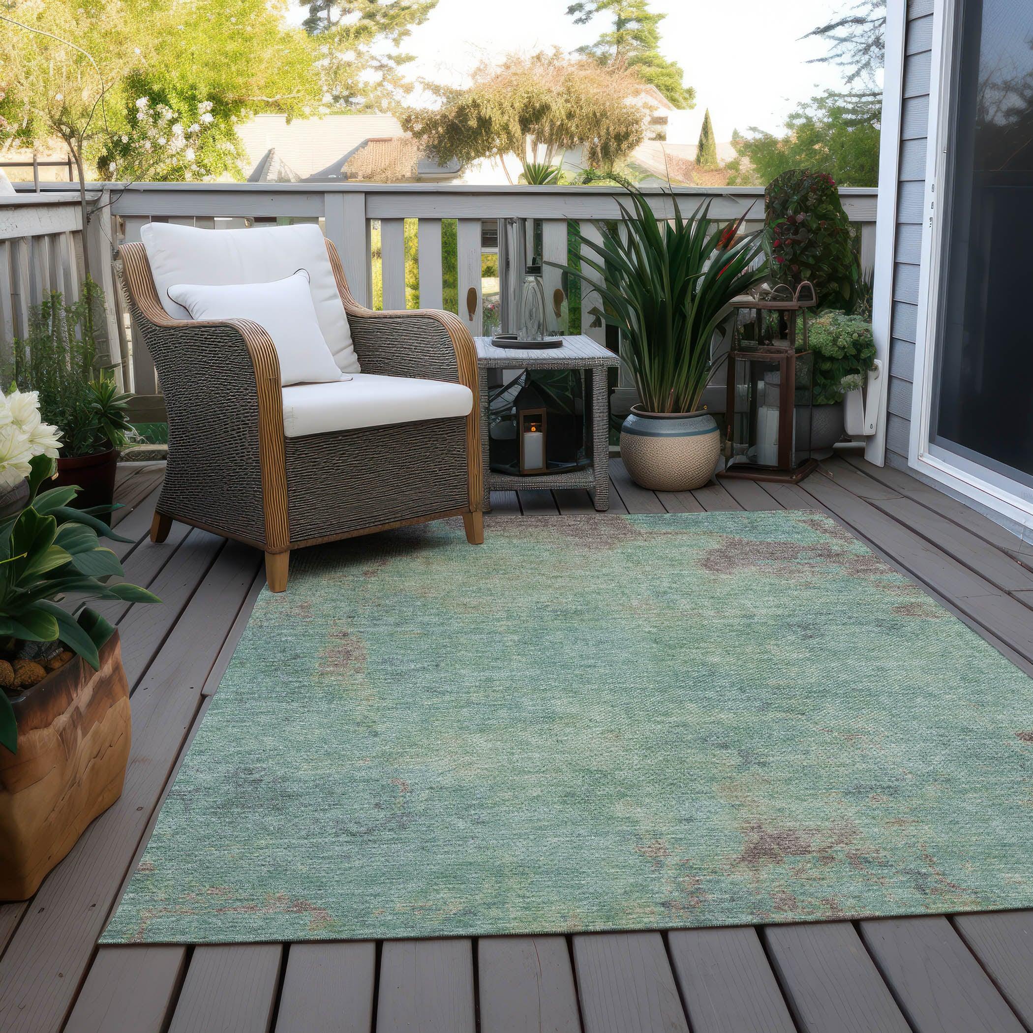 Addison Rugs Faerion Blue Washable Indoor-Outdoor Rug