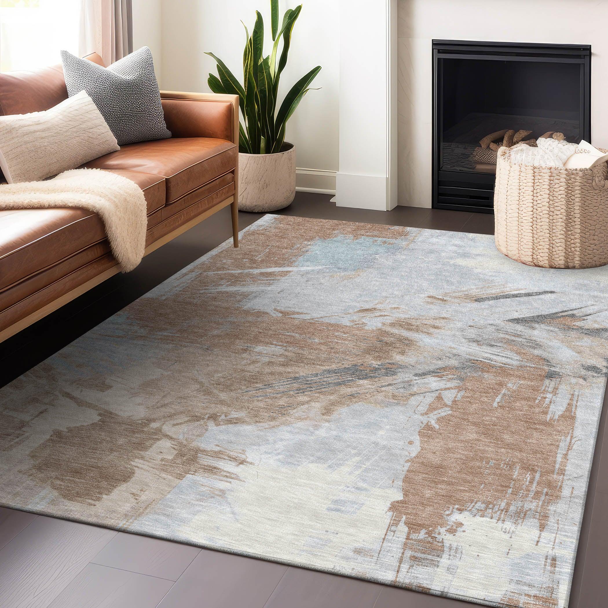 Addison Rugs Faerira Orange Washable Indoor-Outdoor Rug