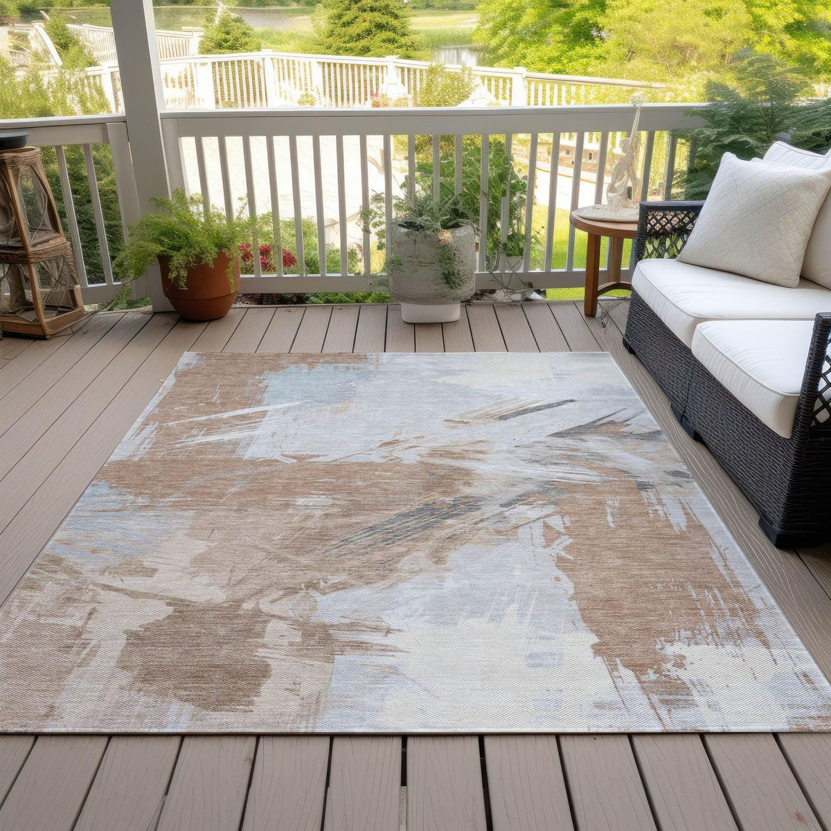 Addison Rugs Faerira Orange Washable Indoor-Outdoor Rug