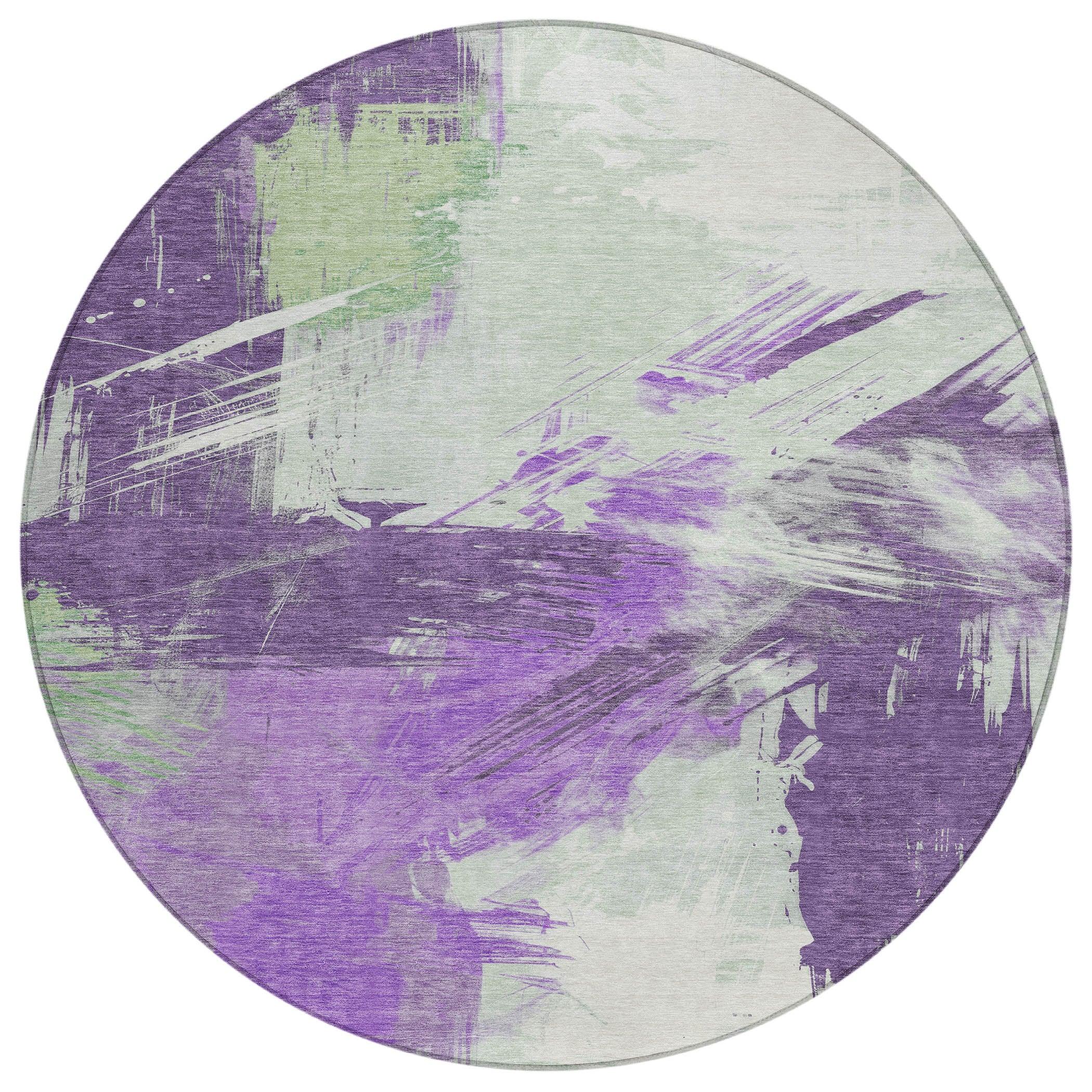 Addison Rugs Faerira Purple Washable Indoor-Outdoor Rug