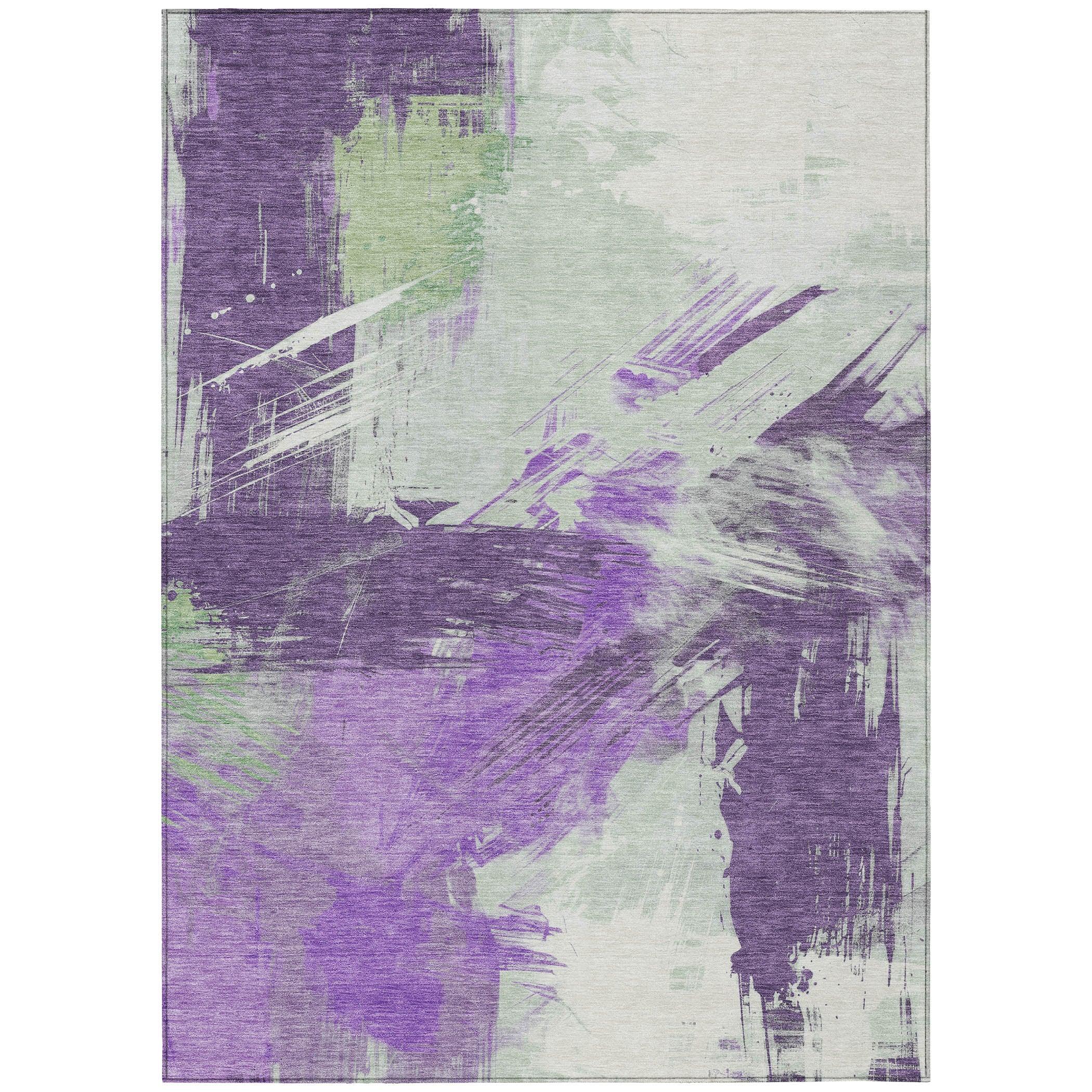 Addison Rugs Faerira Purple Washable Indoor-Outdoor Rug