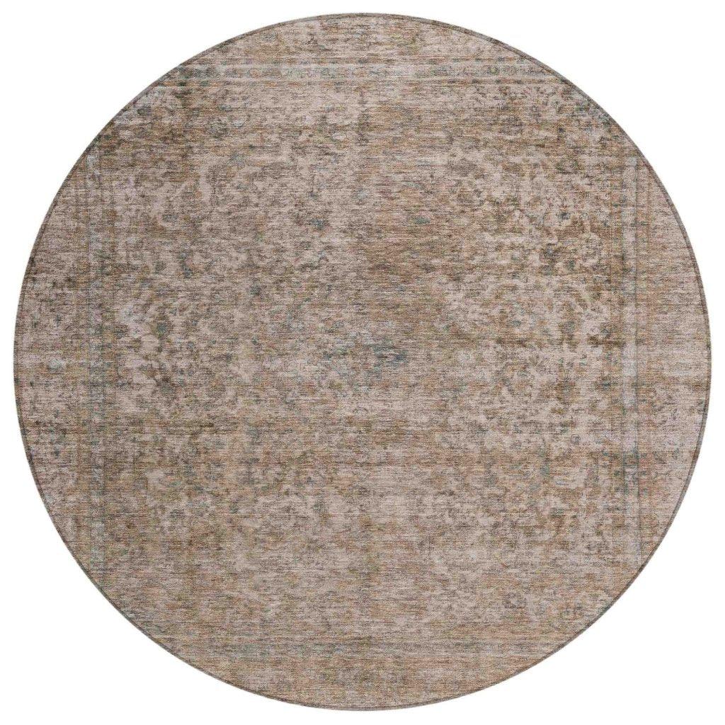 LOOMLAN Rugs Felissae Brown Washable Indoor-Outdoor Rug