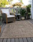 LOOMLAN Rugs Felissae Brown Washable Indoor-Outdoor Rug