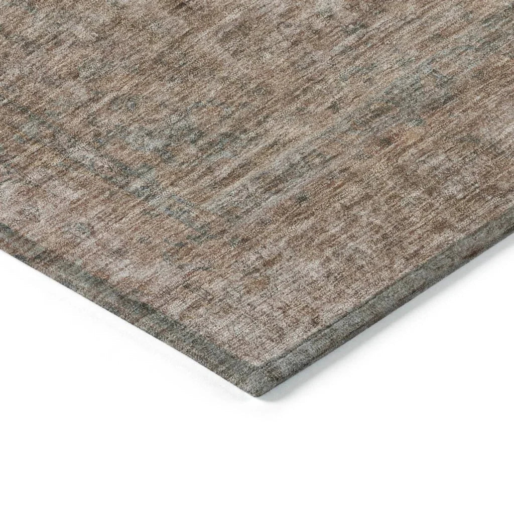 LOOMLAN Rugs Felissae Brown Washable Indoor-Outdoor Rug