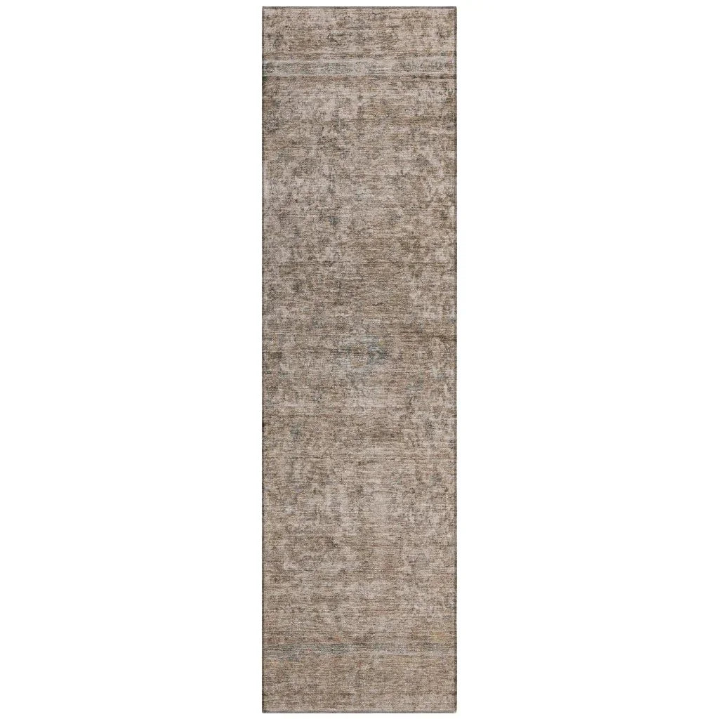LOOMLAN Rugs Felissae Brown Washable Indoor-Outdoor Rug
