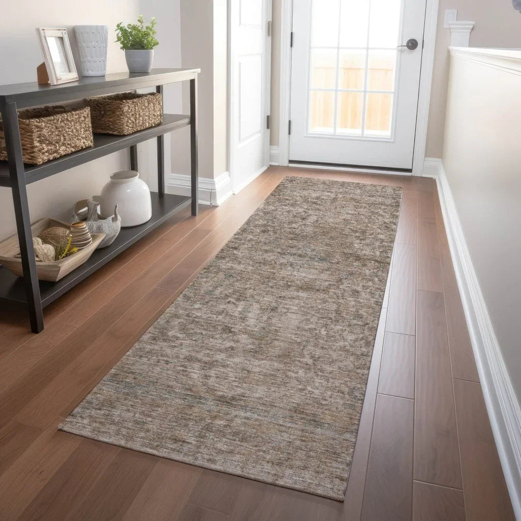 LOOMLAN Rugs Felissae Brown Washable Indoor-Outdoor Rug