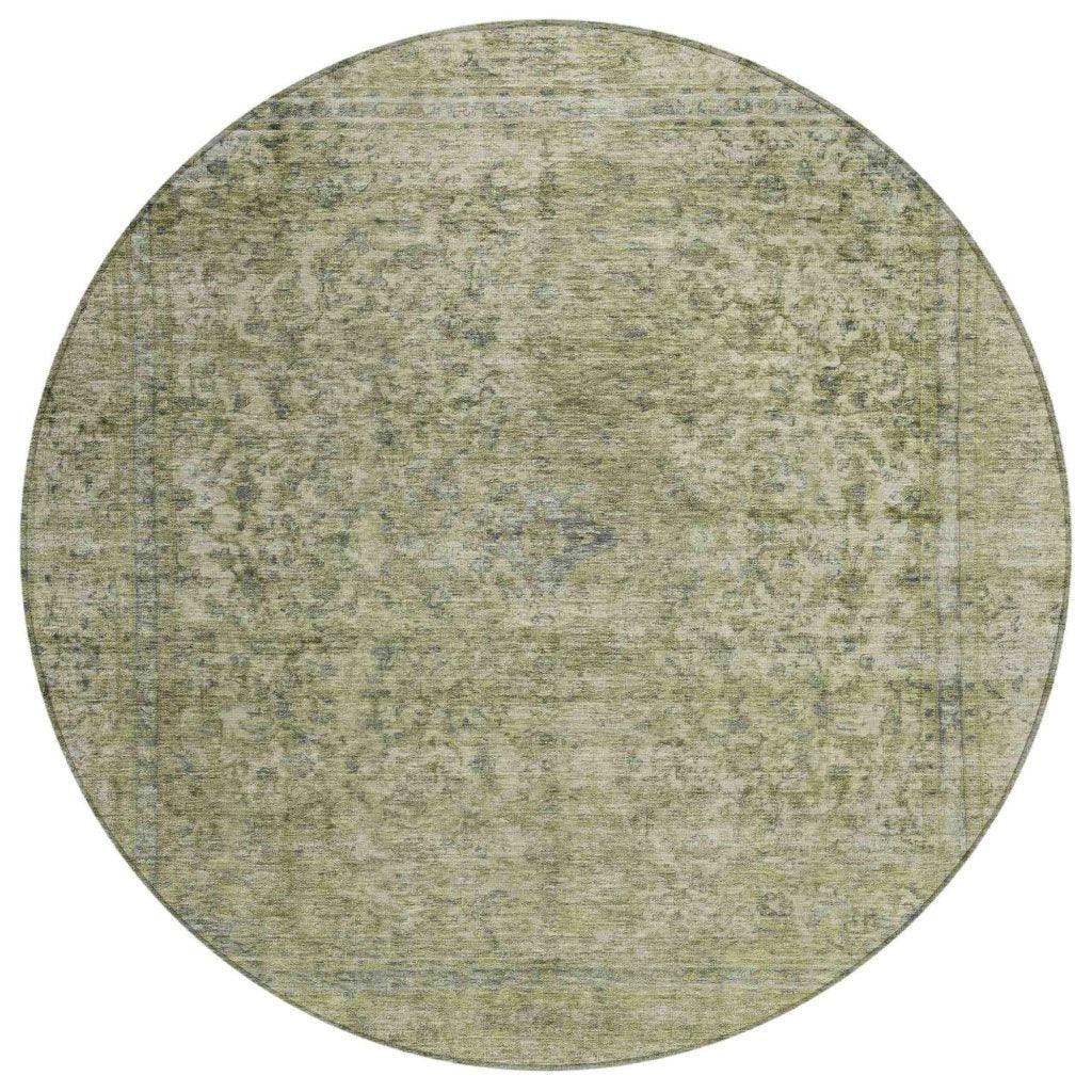 LOOMLAN Rugs Felissae Green Washable Indoor-Outdoor Rug