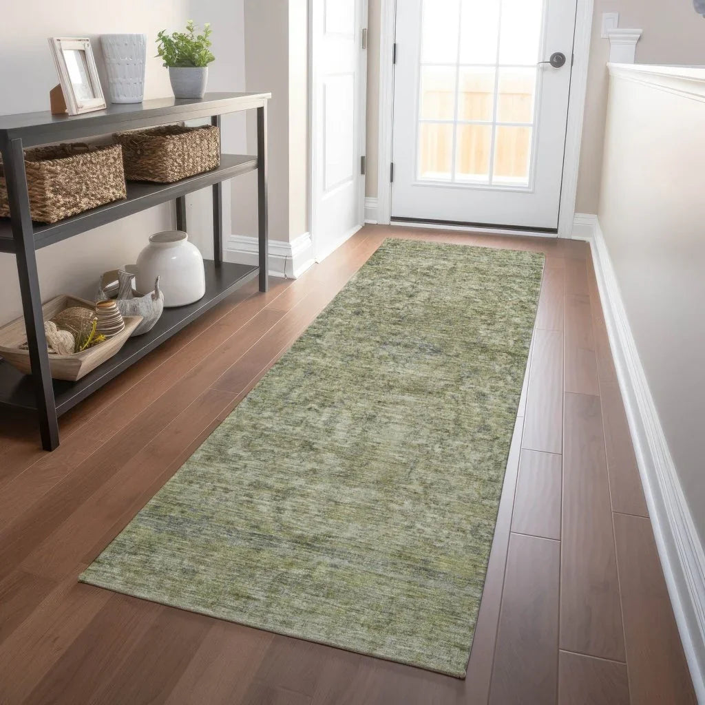 LOOMLAN Rugs Felissae Green Washable Indoor-Outdoor Rug