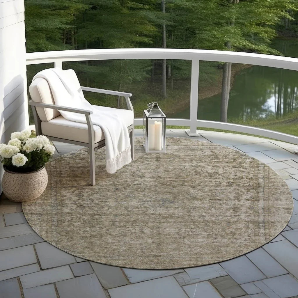 LOOMLAN Rugs Felissae Pewter Washable Indoor-Outdoor Rug