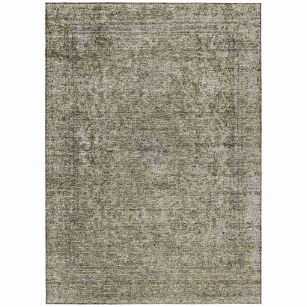 LOOMLAN Rugs Felissae Pewter Washable Indoor-Outdoor Rug