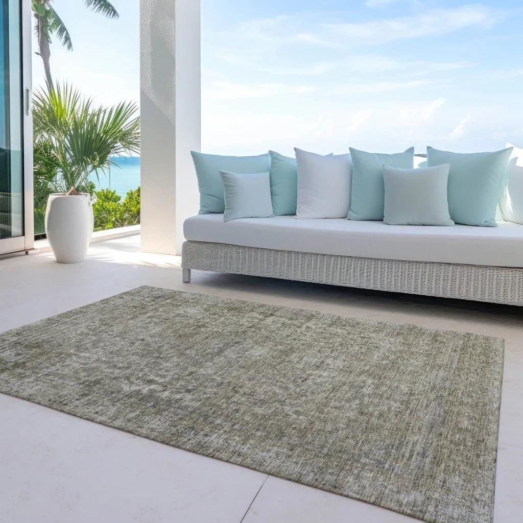 LOOMLAN Rugs Felissae Pewter Washable Indoor-Outdoor Rug