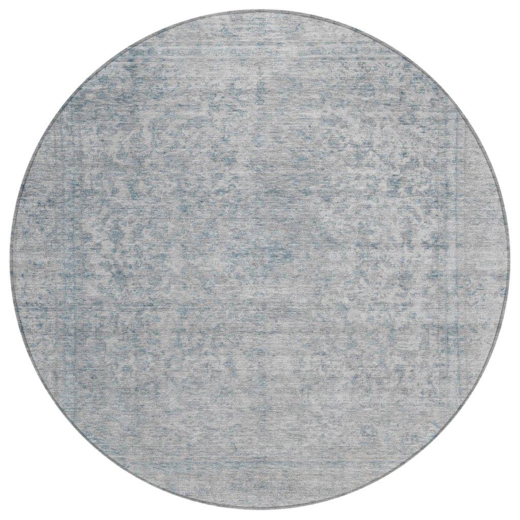 LOOMLAN Rugs Felissae Silver Washable Indoor-Outdoor Rug