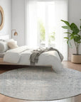 LOOMLAN Rugs Felissae Silver Washable Indoor-Outdoor Rug