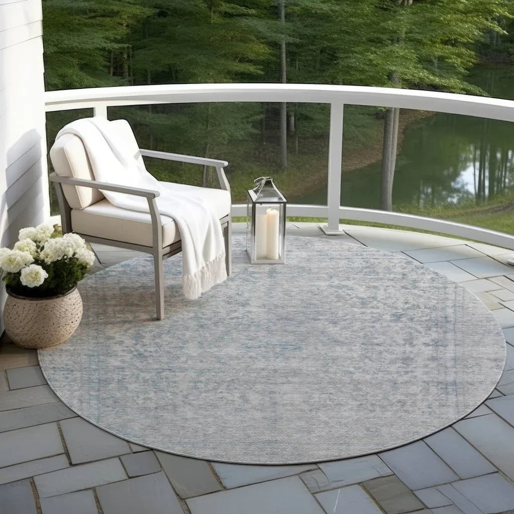 LOOMLAN Rugs Felissae Silver Washable Indoor-Outdoor Rug