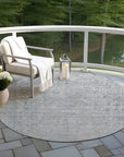 LOOMLAN Rugs Felissae Silver Washable Indoor-Outdoor Rug