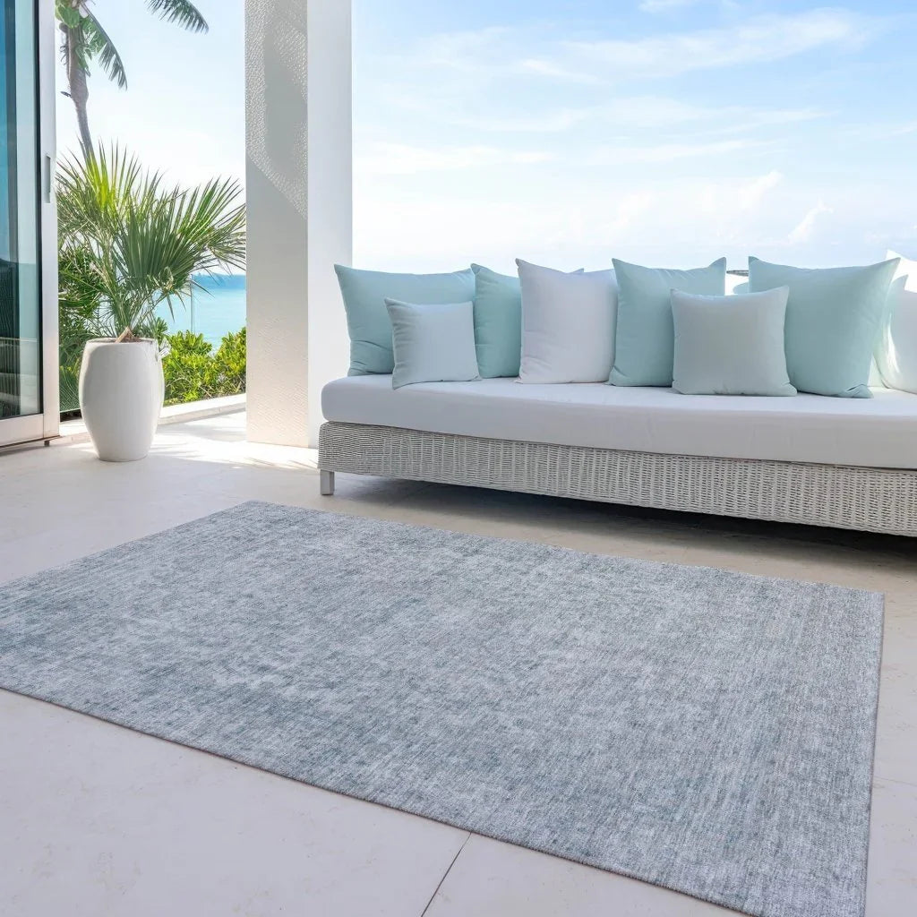 LOOMLAN Rugs Felissae Silver Washable Indoor-Outdoor Rug