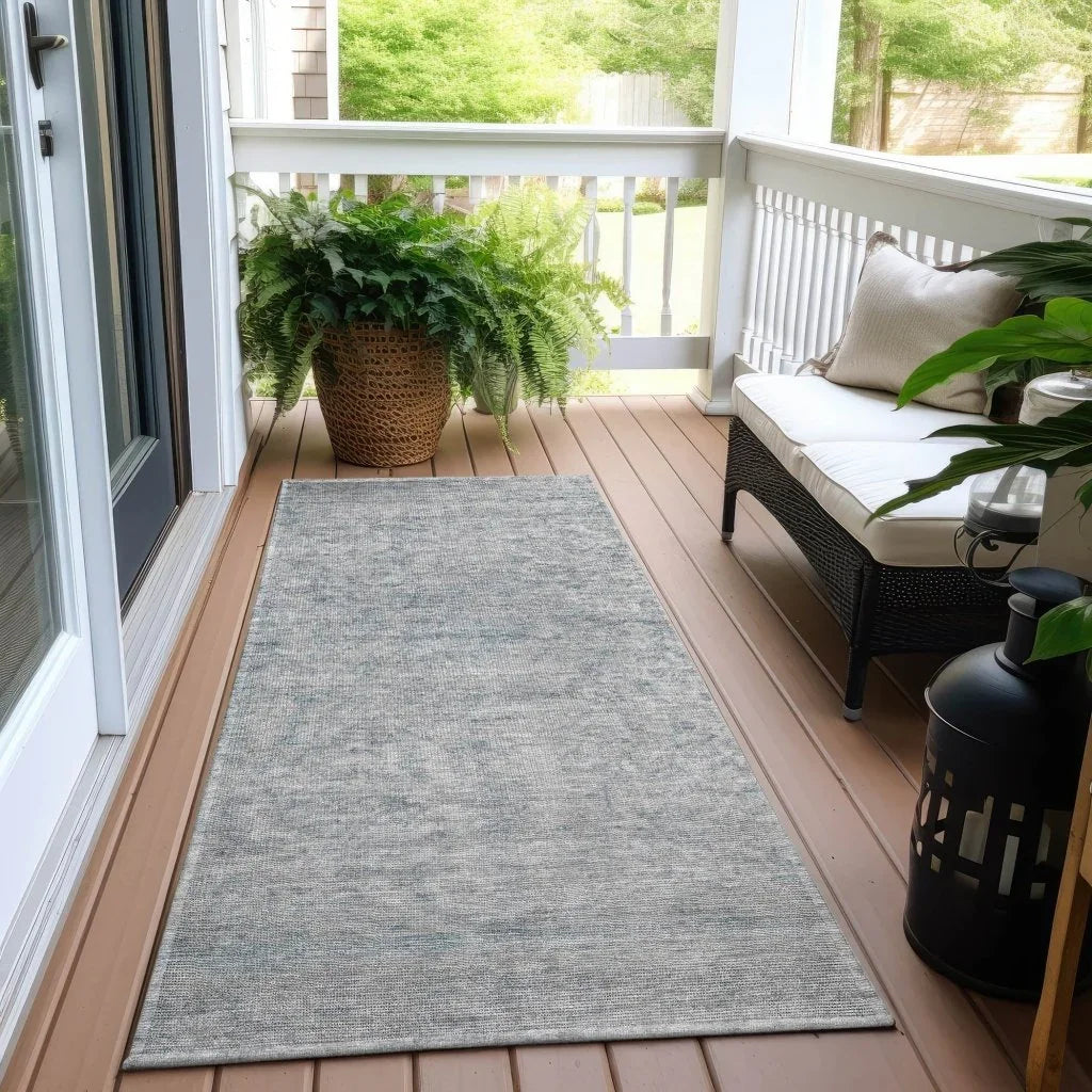 LOOMLAN Rugs Felissae Silver Washable Indoor-Outdoor Rug