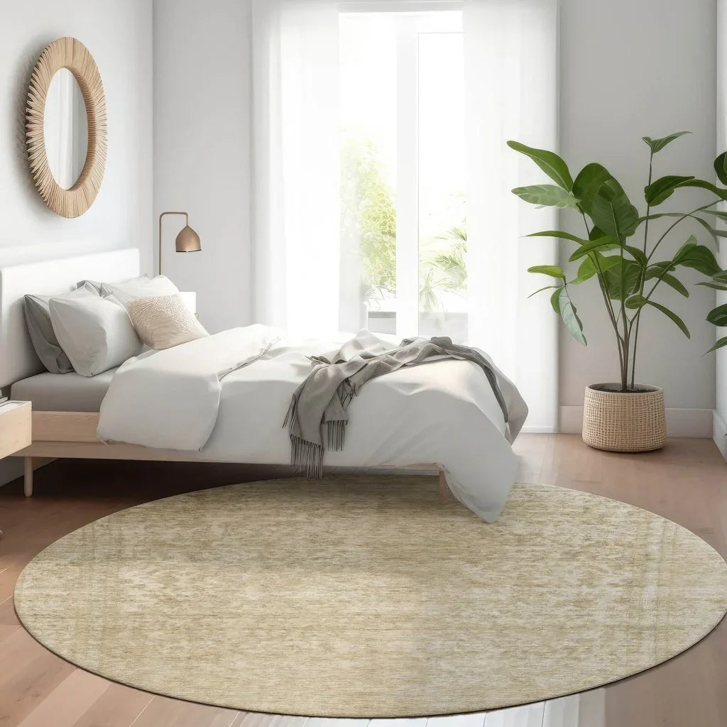 LOOMLAN Rugs Felissae Tan Washable Indoor-Outdoor Rug