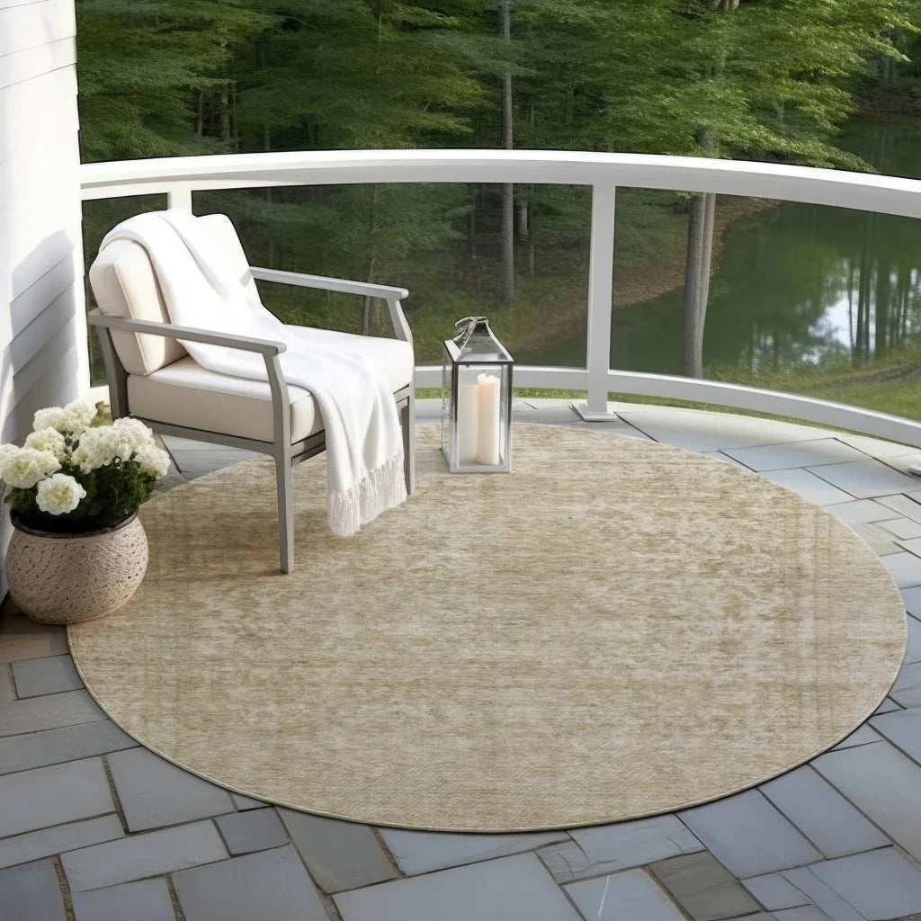 LOOMLAN Rugs Felissae Tan Washable Indoor-Outdoor Rug