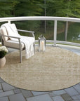 LOOMLAN Rugs Felissae Tan Washable Indoor-Outdoor Rug