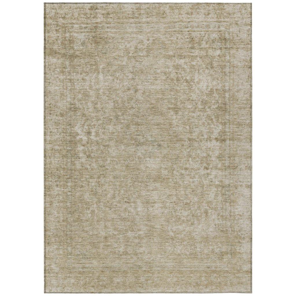 LOOMLAN Rugs Felissae Tan Washable Indoor-Outdoor Rug