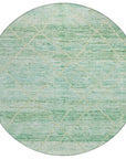 LOOMLAN Rugs Flamara Green Washable Indoor-Outdoor Rug