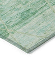 LOOMLAN Rugs Flamara Green Washable Indoor-Outdoor Rug