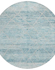LOOMLAN Rugs Flamara Teal Washable Indoor-Outdoor Rug