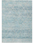 LOOMLAN Rugs Flamara Teal Washable Indoor-Outdoor Rug
