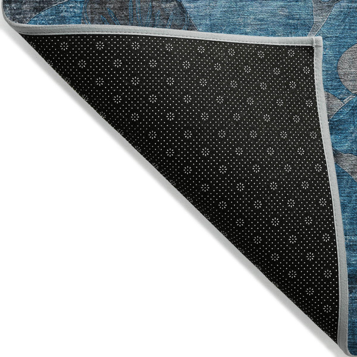 Addison Rugs Floral Blue Washable Indoor-Outdoor Rug