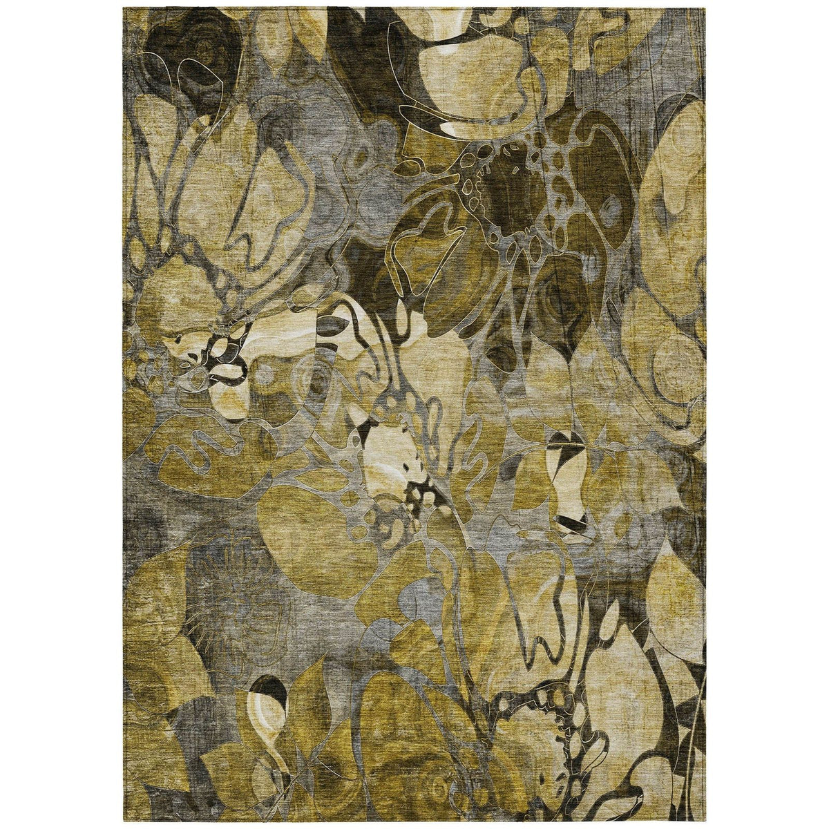 Addison Rugs Floral Brown Washable Indoor-Outdoor Rug