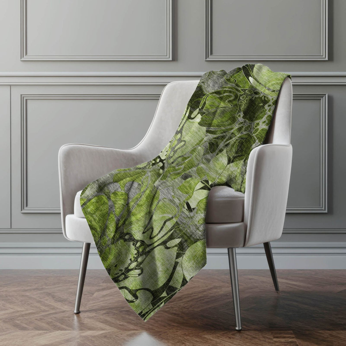 Addison Rugs Floral Green Washable Indoor-Outdoor Rug