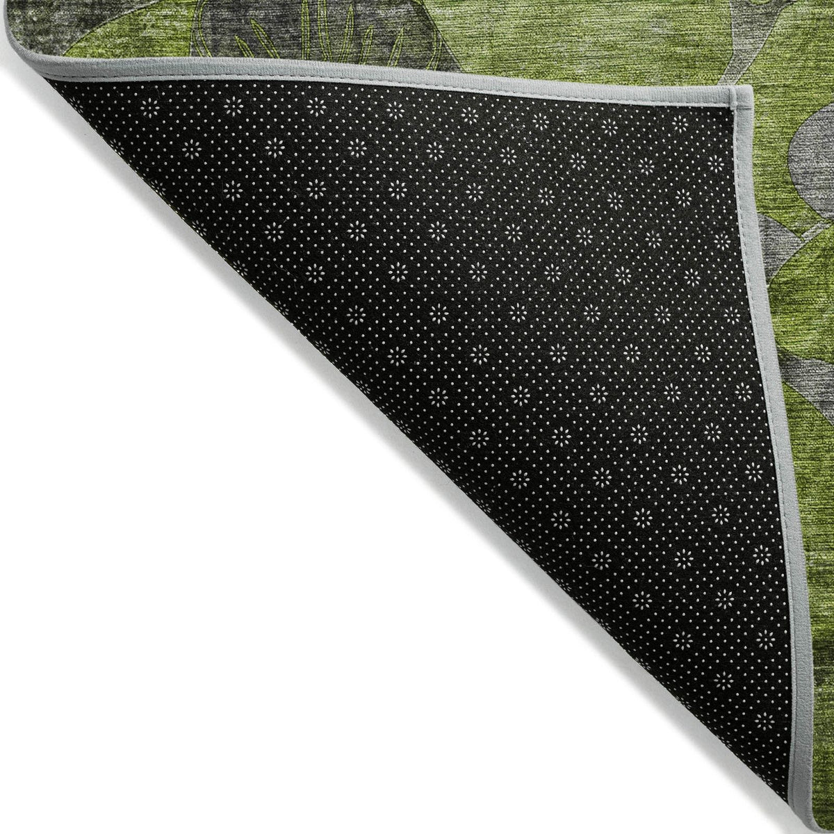 Addison Rugs Floral Green Washable Indoor-Outdoor Rug