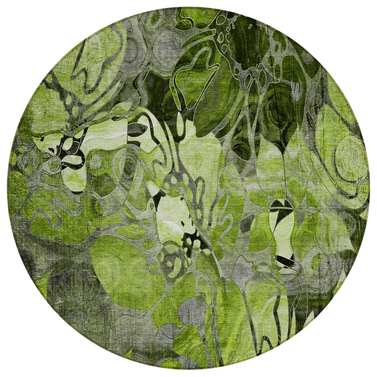 Addison Rugs Floral Green Washable Indoor-Outdoor Rug