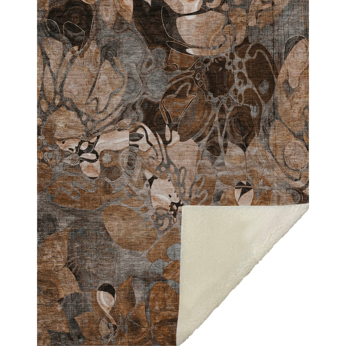 Addison Rugs Floral Orange Washable Indoor-Outdoor Rug