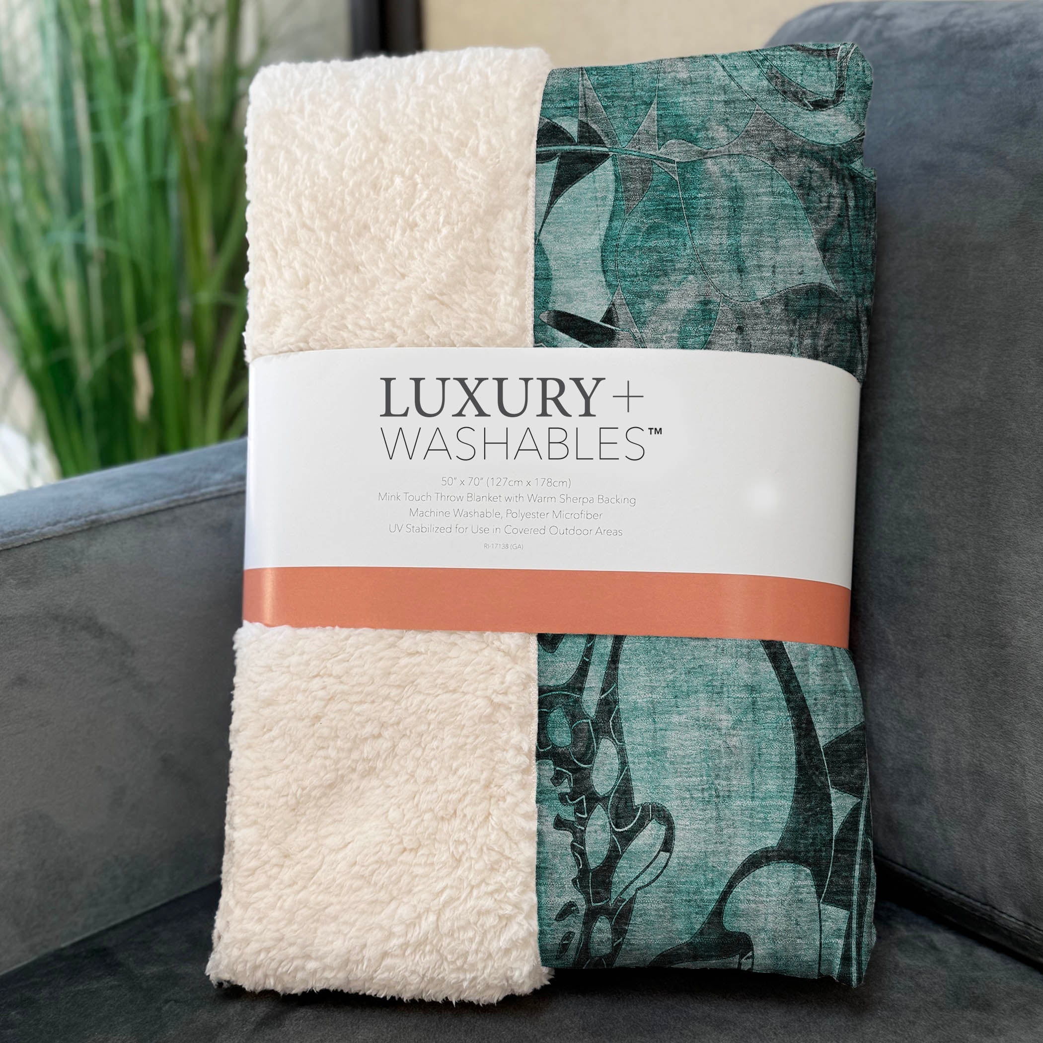 Addison Rugs Floral Teal Washable Indoor-Outdoor Rug