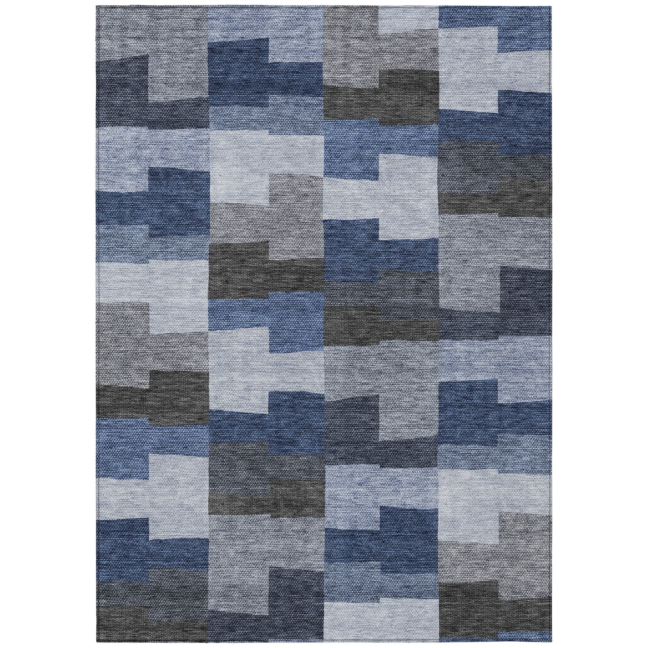 Addison Rugs Flowing Harmony Blue Washable Indoor-Outdoor Rug