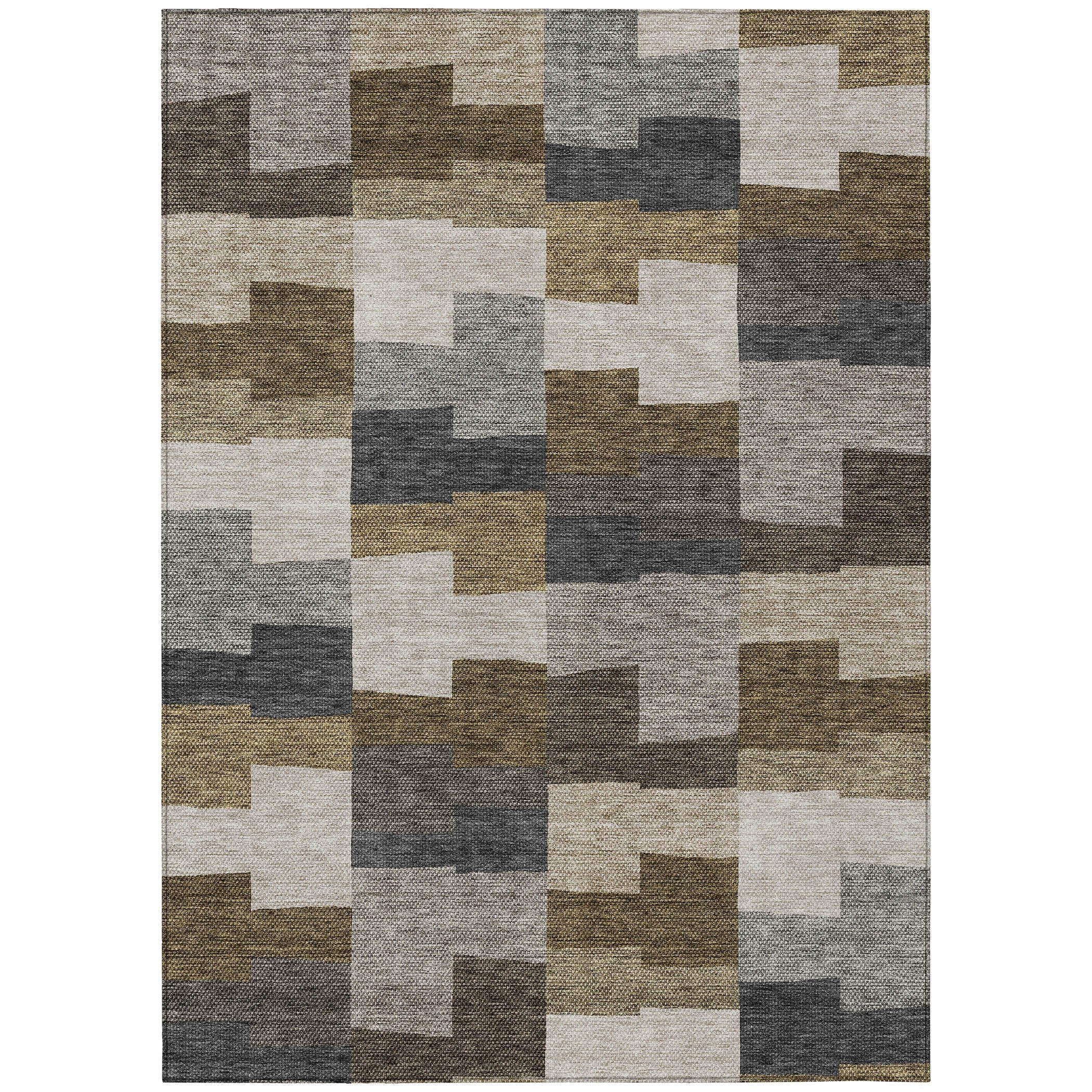 Addison Rugs Flowing Harmony Brown Washable Indoor-Outdoor Rug