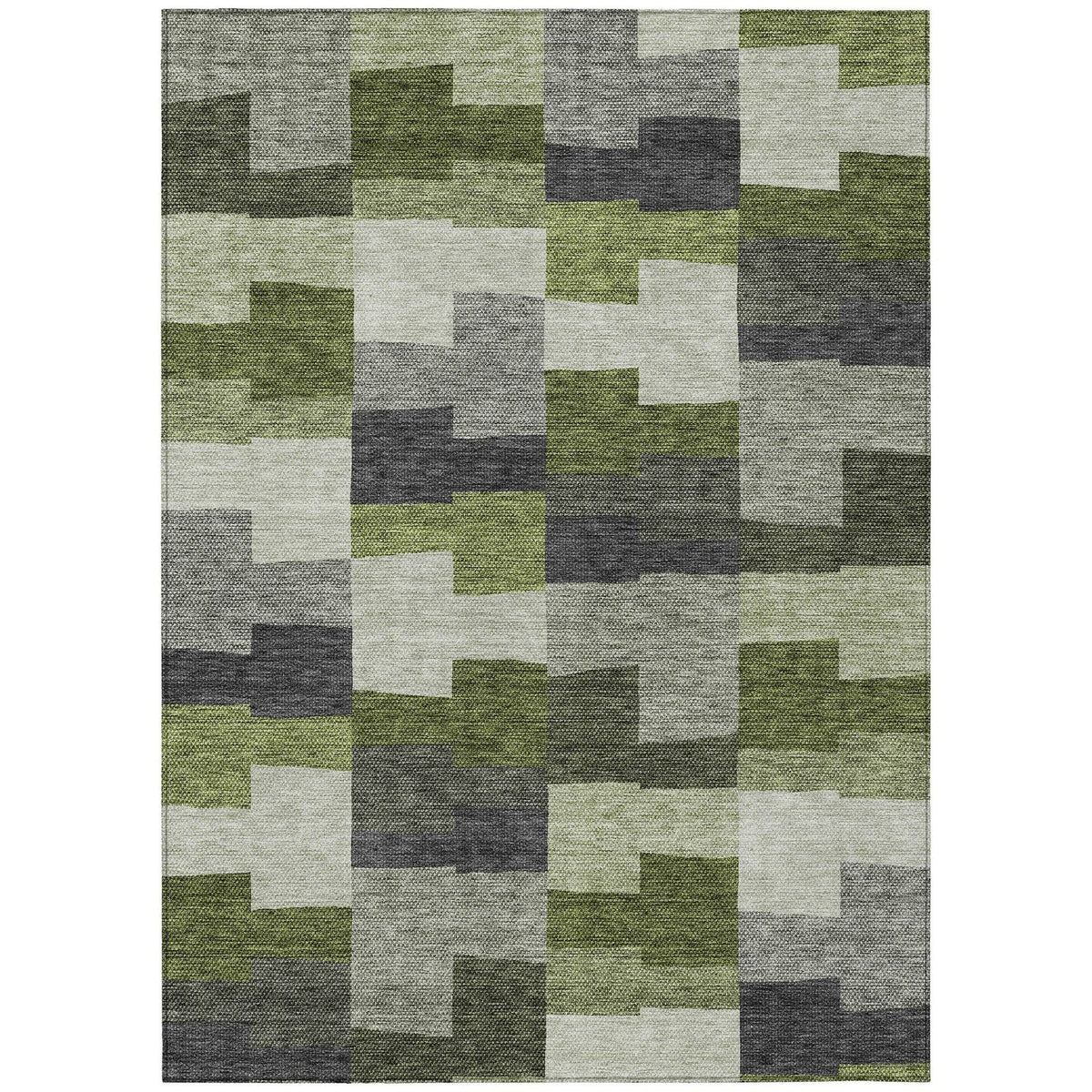 Addison Rugs Flowing Harmony Green Washable Indoor-Outdoor Rug