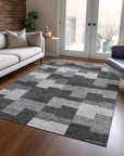 Addison Rugs Flowing Harmony Grey Washable Indoor-Outdoor Rug