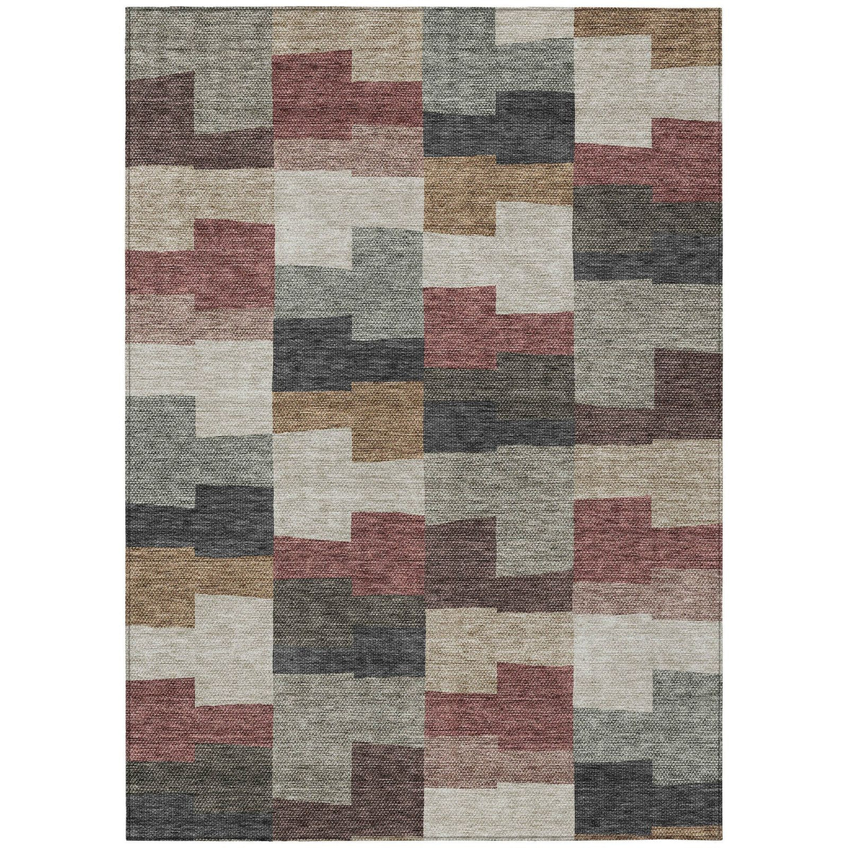 Addison Rugs Flowing Harmony Paprika Washable Indoor-Outdoor Rug
