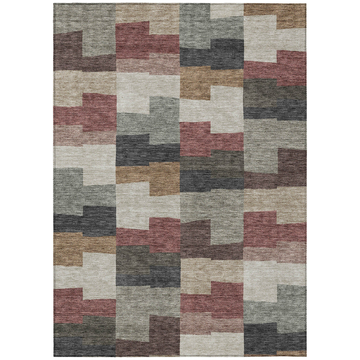 Addison Rugs Flowing Harmony Paprika Washable Indoor-Outdoor Rug