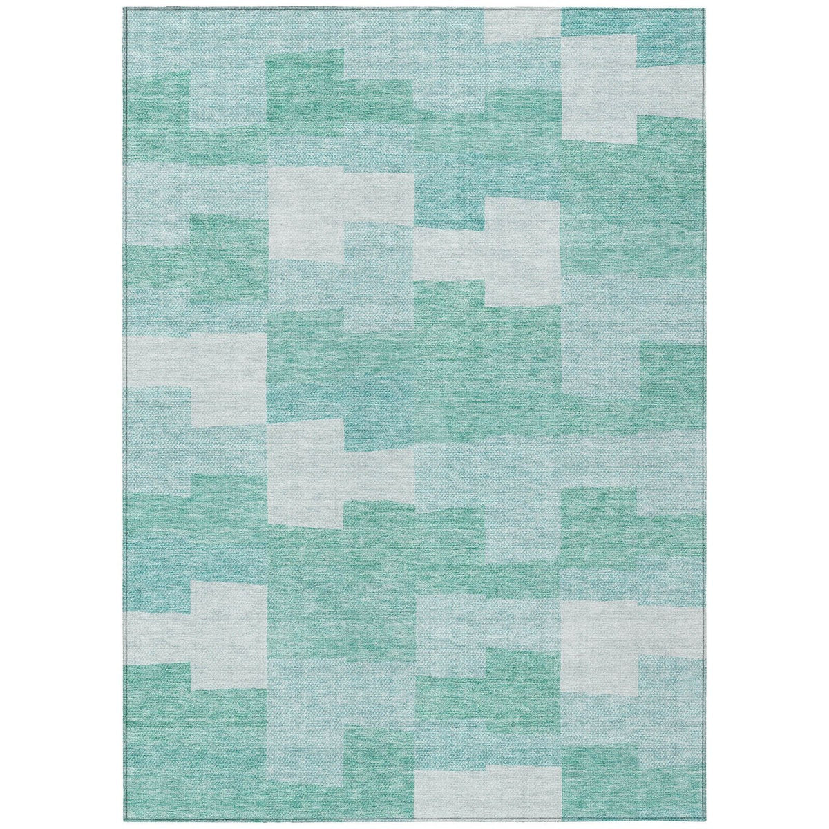 Addison Rugs Flowing Harmony Teal Washable Indoor-Outdoor Rug