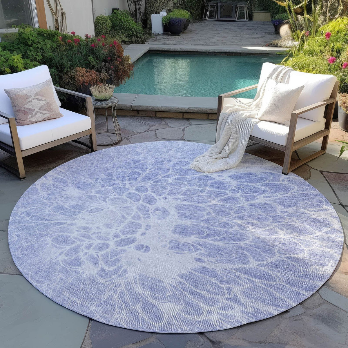 Addison Rugs Fluid Drift Lavender Washable Indoor-Outdoor Rug