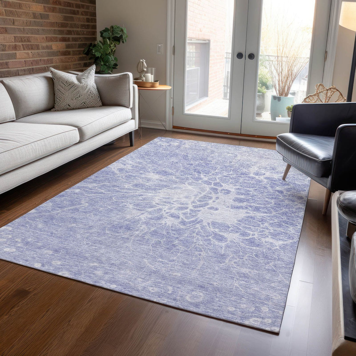 Addison Rugs Fluid Drift Lavender Washable Indoor-Outdoor Rug